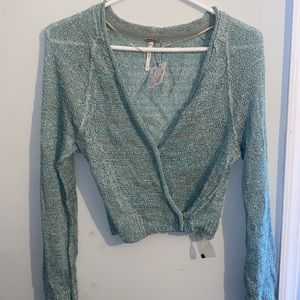 Free People Teal sweater